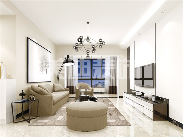 长沙中建信和城115平装修案例-客厅