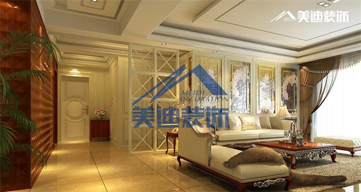 长沙中隆国际玉玺装修案例-客厅