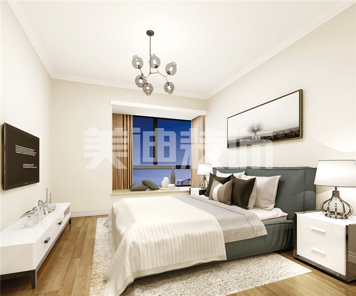 长沙中建信和城115平装修案例-卧室
