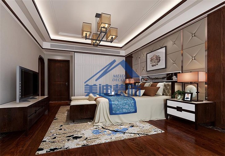 长沙珠江丽城180平装修-卧室