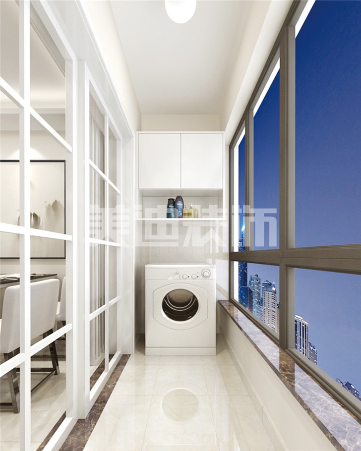 长沙中建信和城115平装修案例-阳台