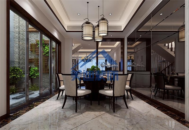 长沙珠江丽城180平装修-餐厅