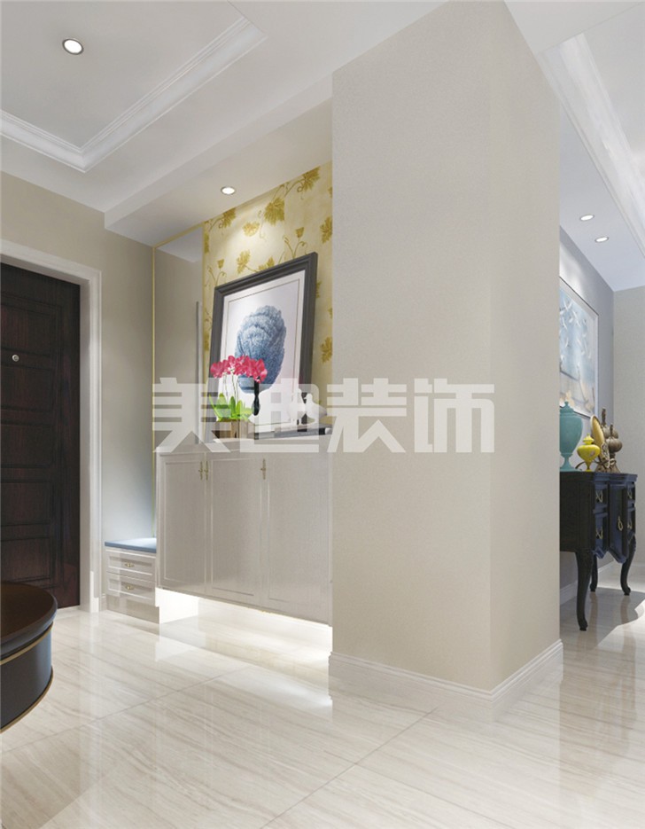 长沙120平欧式装修案例-玄关