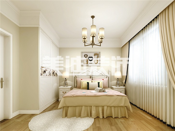 长沙中建信和城115平米装修案例-卧室