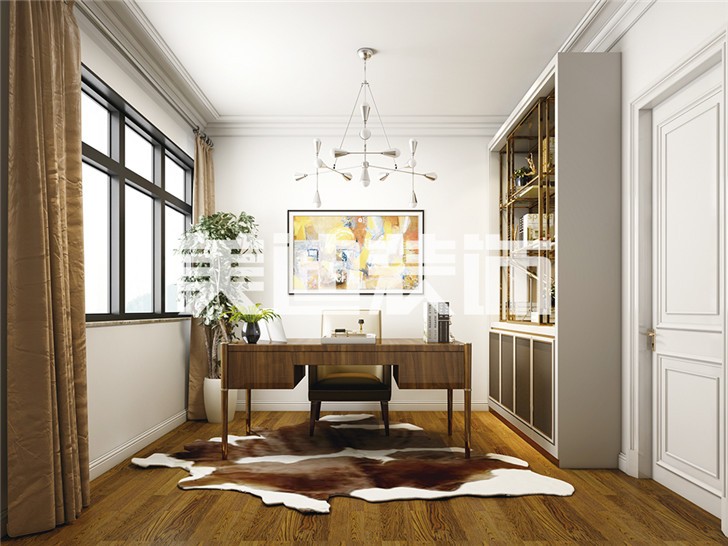 长沙中建信和城115平米装修案例-书房