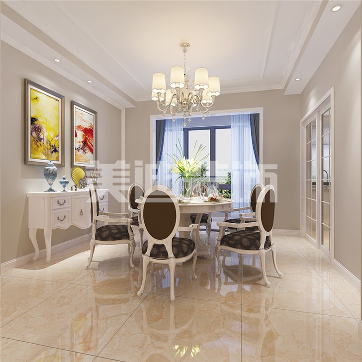 长沙120平欧式装修案例-餐厅