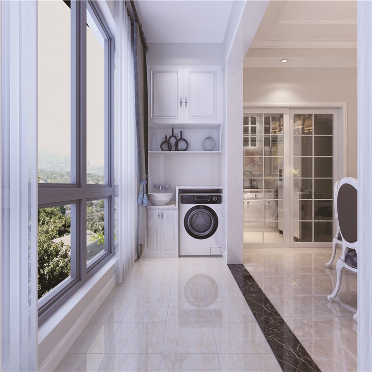 长沙120平欧式装修案例-阳台