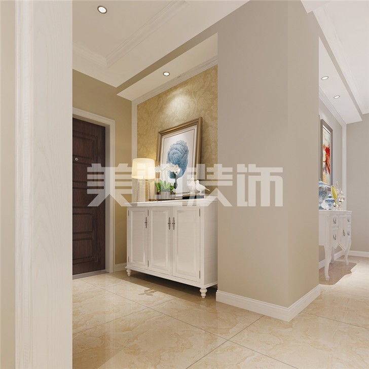 长沙120平欧式装修案例-玄关