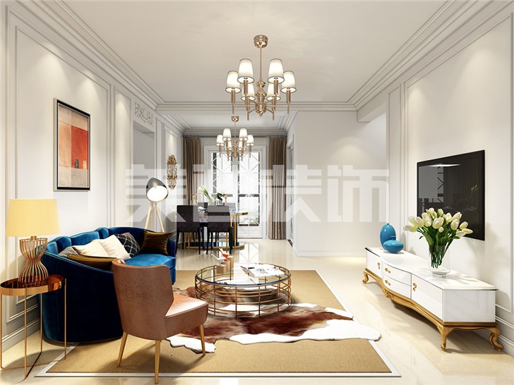 长沙中建信和城115平米装修案例-客厅