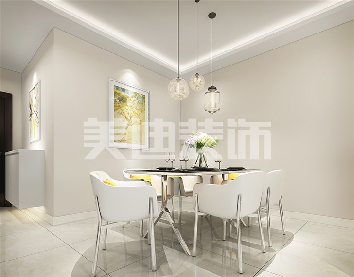 长沙90平装修案例-餐厅