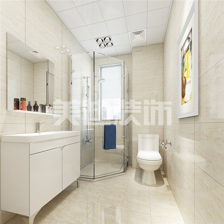 长沙90平装修案例-卫生间