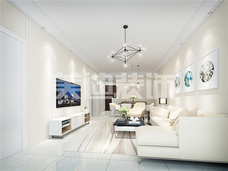 长沙90平装修案例-客厅