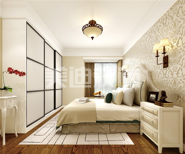 长沙中建信和城115平米装修案例-卧室