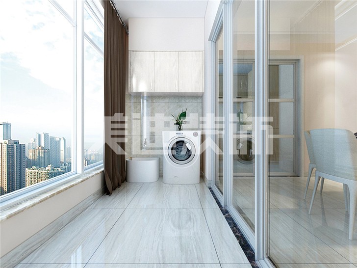 长沙120平装修案例-阳台