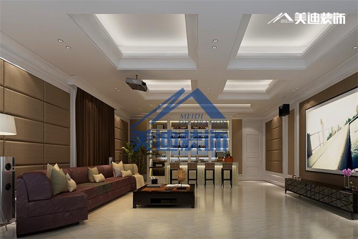 长沙欧式会所装修案例-客厅