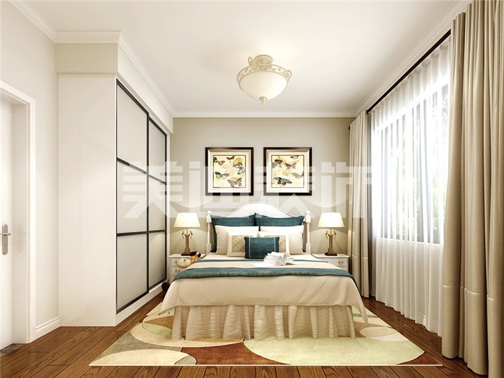 长沙中建信和城115平米装修案例-卧室