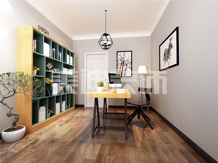 长沙120平装修案例-书房