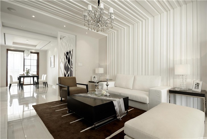 长沙龙泉美墅装修案例—客厅