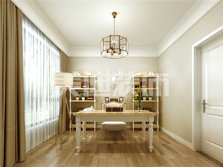 长沙中建信和城115平米装修案例-书房