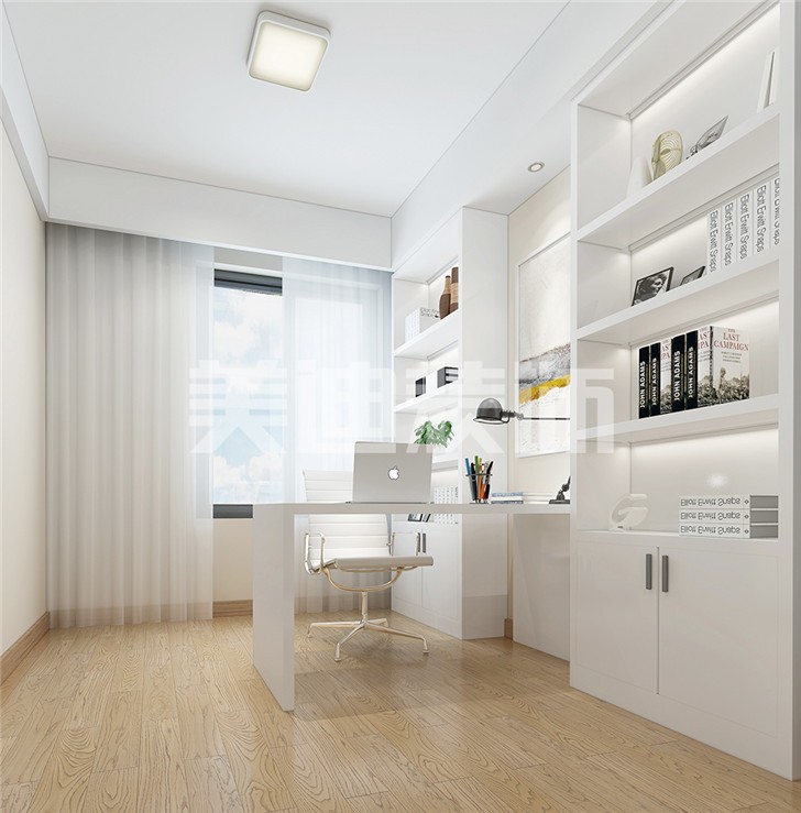 长沙90平装修案例-书房