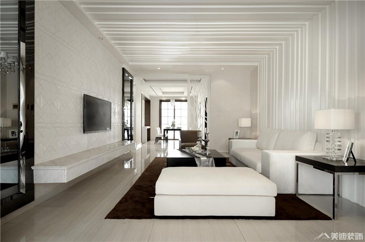 长沙龙泉美墅装修案例-客厅