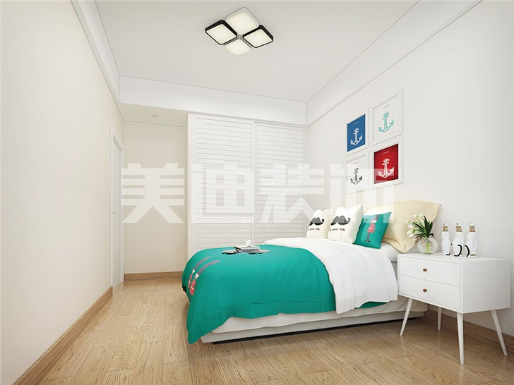 长沙90平装修案例-卧室