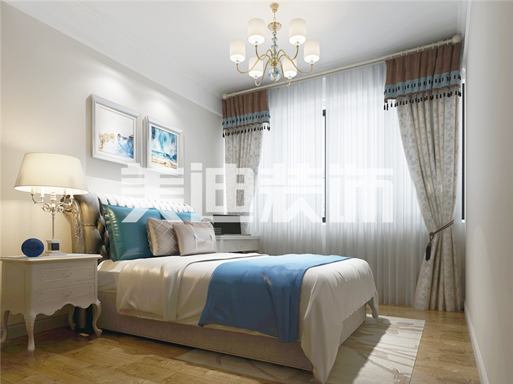 长沙120平欧式装修案例-卧室