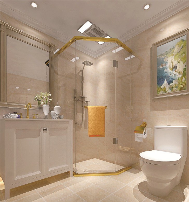 长沙120平欧式装修案例-卫生间
