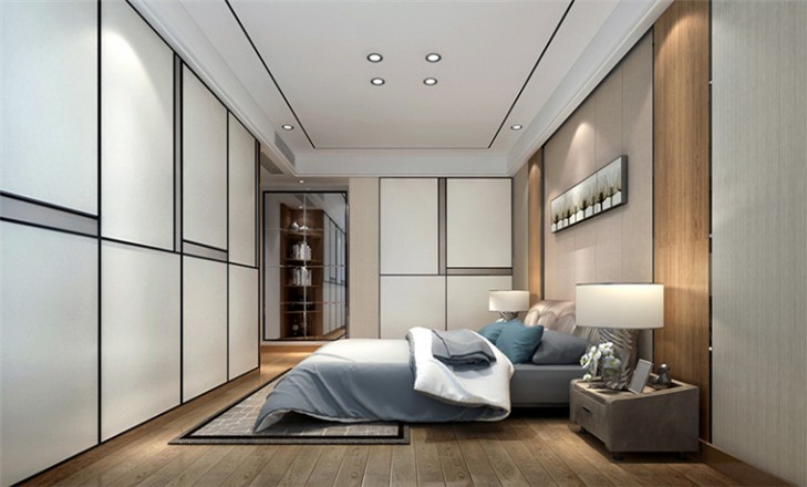保利香槟国际现代简约装修效果图-卧室