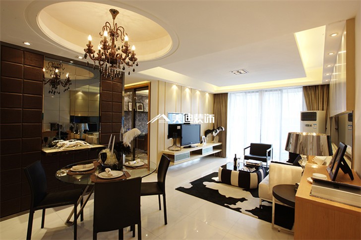 长沙新城国际花都90平装修案例-客厅