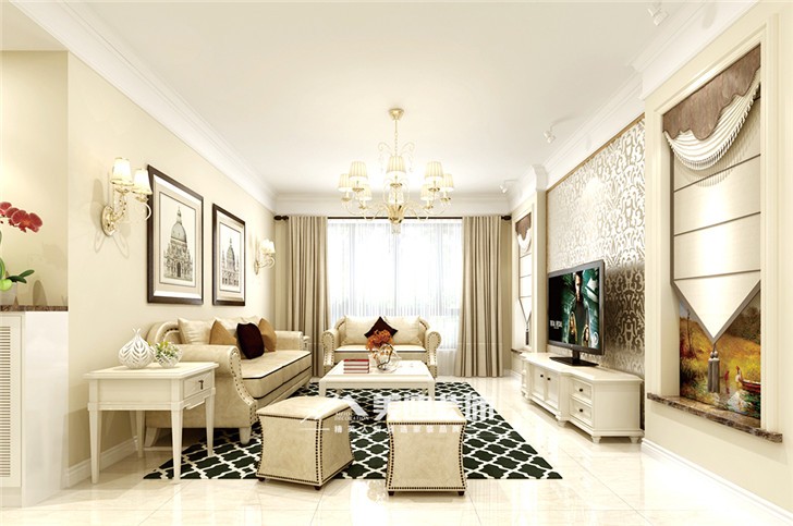 美迪整装4号产品装修效果图-客厅