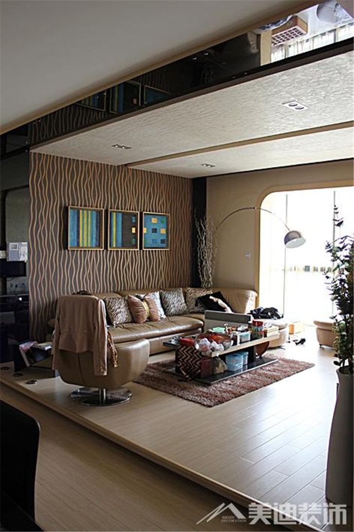 长沙湘江世纪城装修案例-客厅