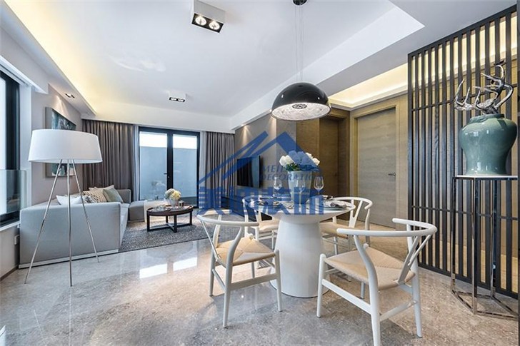 长沙湘水熙园现代简约装修案例-客厅