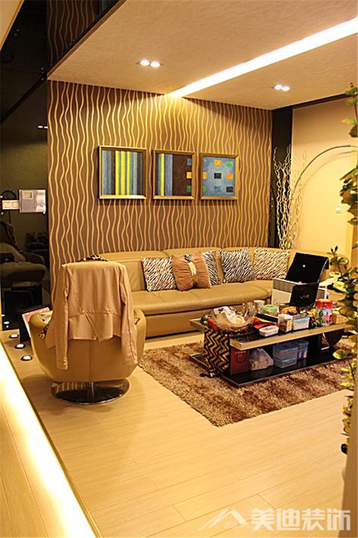 长沙湘江世纪城装修案例-客厅