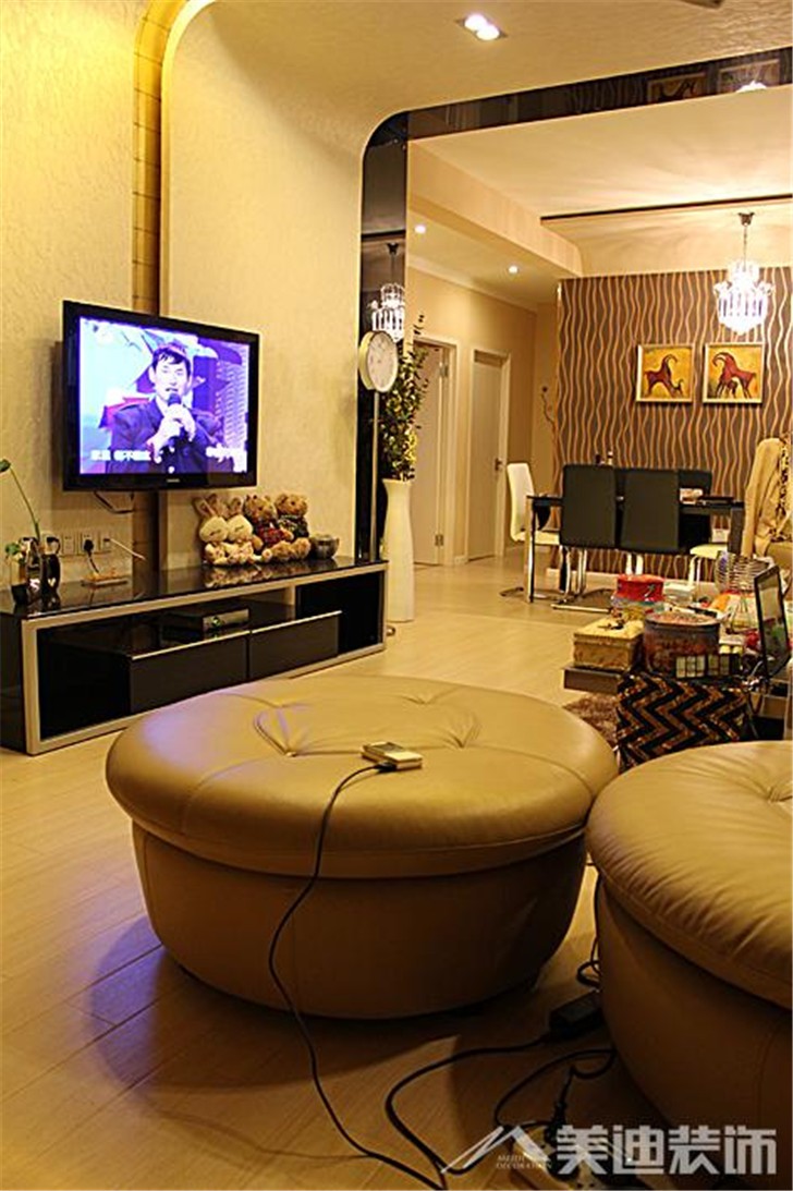 长沙湘江世纪城装修案例-客厅