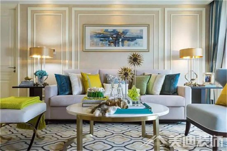 长沙西子花苑130平装修案例-客厅