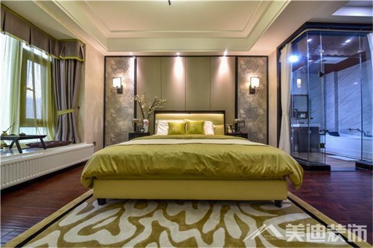 长沙双湾国际220平装修案例-卧室