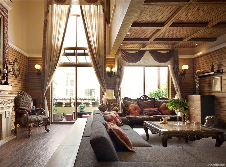 长沙水云间装修案例-客厅