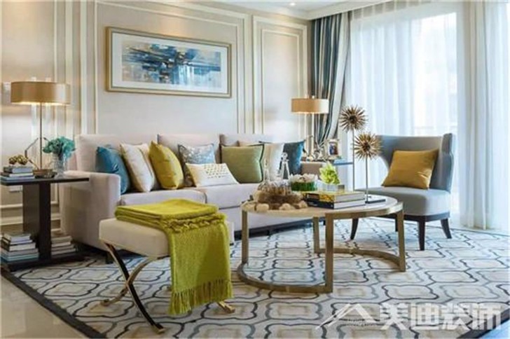 长沙西子花苑130平装修案例-客厅