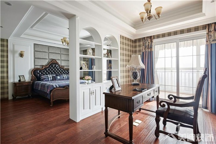 长沙香樟景苑300平装修案例-卧室