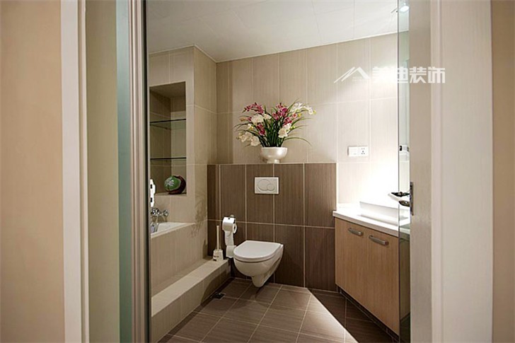五矿万镜水岸三室一厅装修案例-卫生间