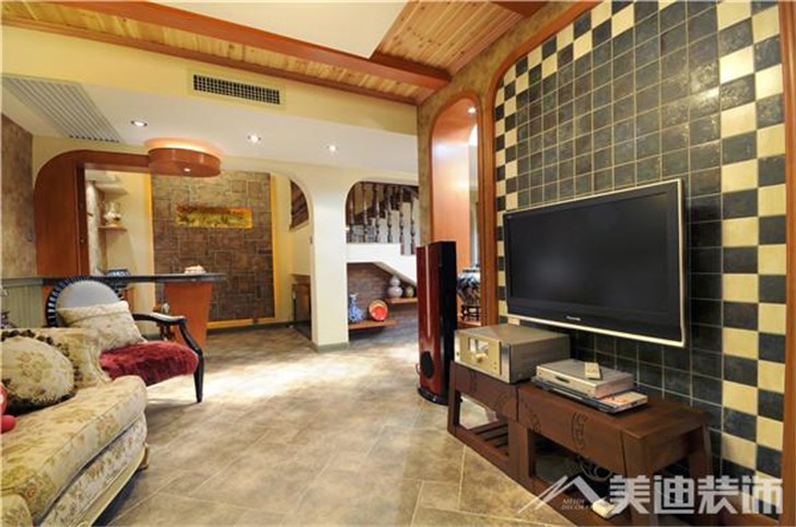 长沙水云间装修案例-客厅