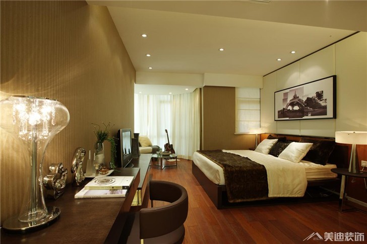 长沙松雅湖金岸150平装修案例-卧室