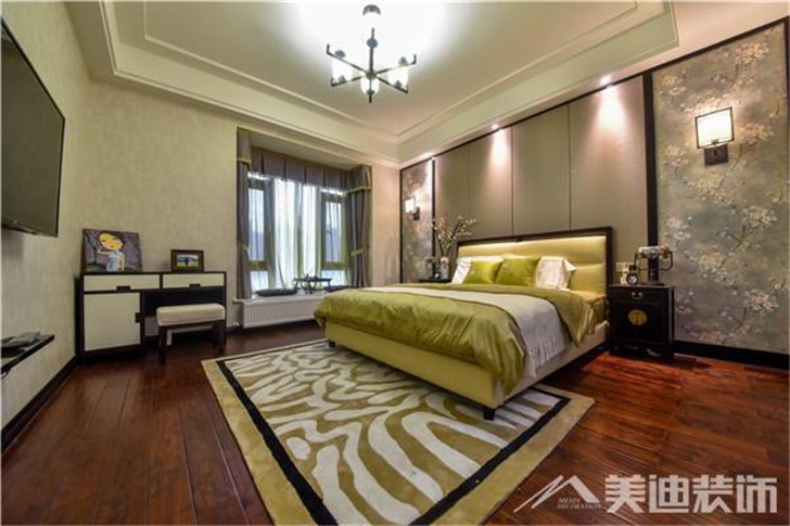 长沙双湾国际220平装修案例-卧室