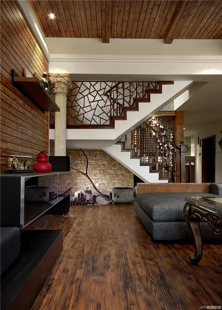 长沙水云间装修案例-客厅