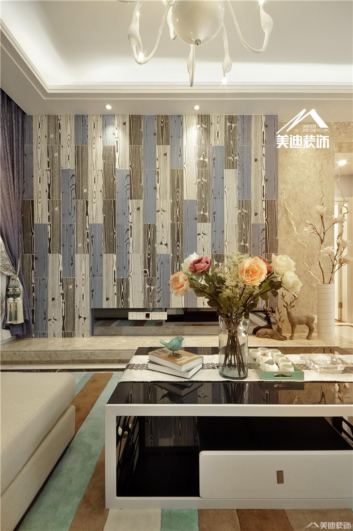 长沙万里时代装修案例-客厅