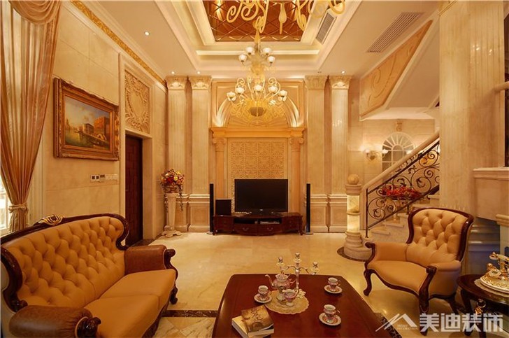 长沙水云间装修案例-客厅