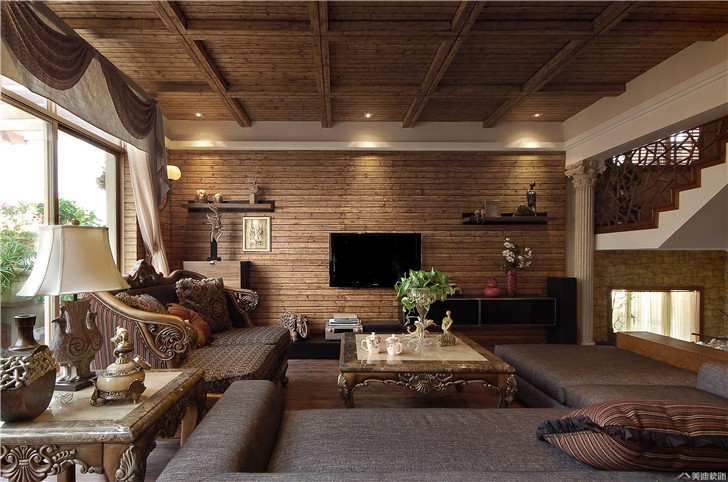 长沙水云间装修案例-客厅