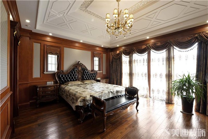 金地三千府别墅装修案例-卧室