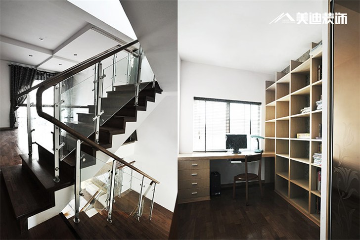 郡原美村现代简约装修案例-书房